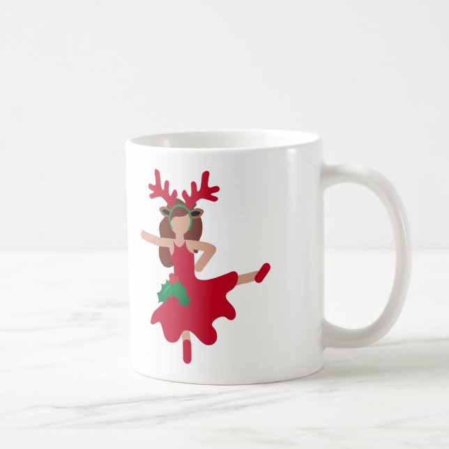 Caneca De Café dançarina do xmas flamenco emoji (Direita)