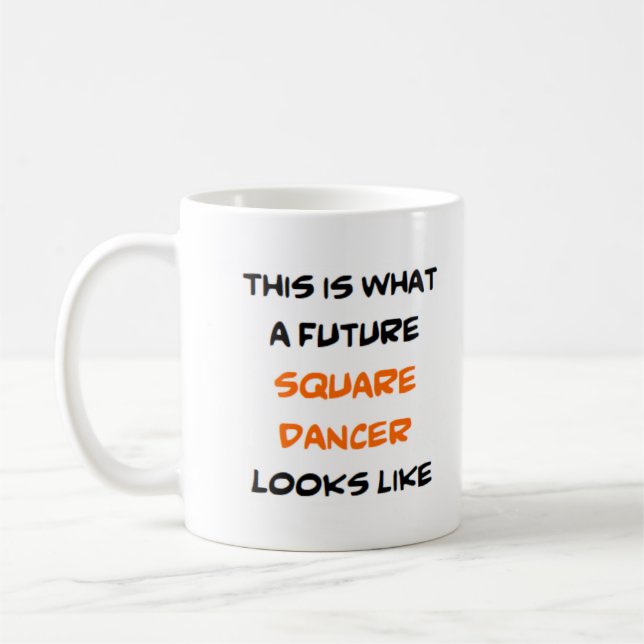 Caneca De Café dançarina quadrada, futuro (Esquerda)