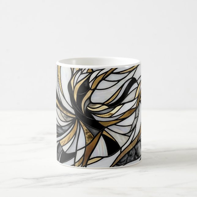 Caneca de Café Dançarino Abstrato com Movimento Do (Centro)