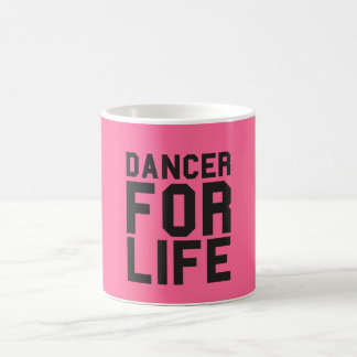Caneca De Café Dançarino cor-de-rosa para a vida