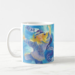 Caneca De Café Dançarino da fita do ano de pulo