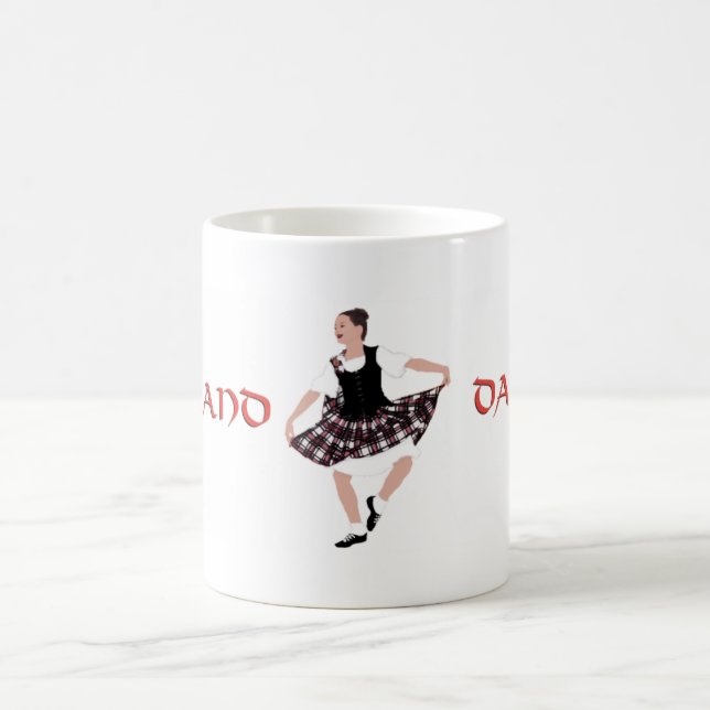 Caneca De Café Dançarino de Dança Country Escocesa (Centro)