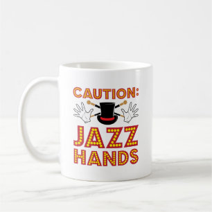 Caneca De Café Dançarino de Dança de Mãos Jazz de Cuidado