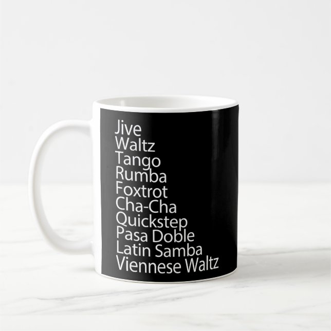 Caneca De Café Dançarino de Salão 10 Danças Tradicionais (Esquerda)