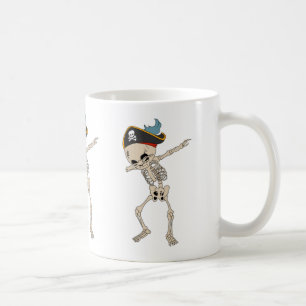 Caneca De Café Dançarino do Skeleton Pirate Halloween