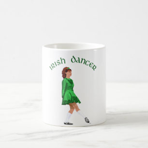 Caneca De Café Dançarino Irlandês de Calçado Suave em Verde