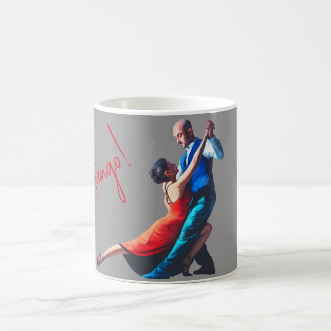 Caneca De Café Dançarinos de tango - pintura à mão (Centro)