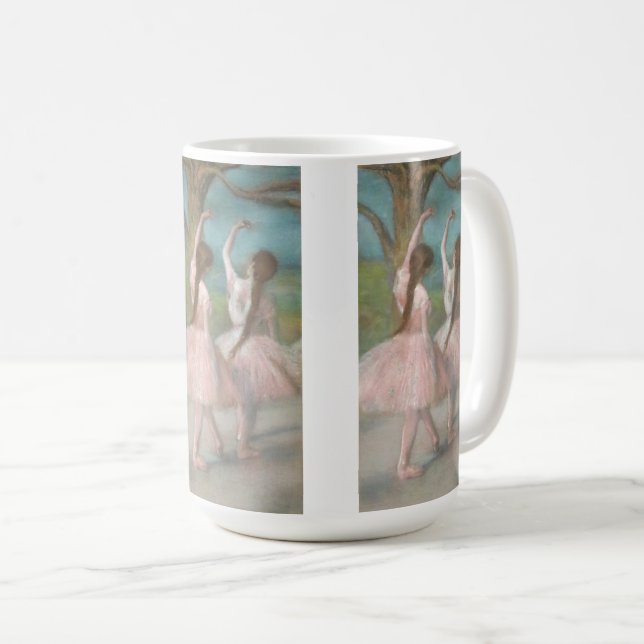 Caneca De Café Dançarinos em Pink Edgar Degas (Frente Esquerda)