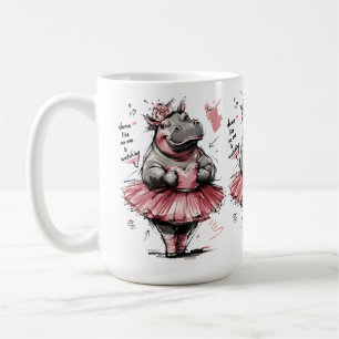 Caneca De Café Dance Como Se Ninguém Estivesse Observando Hipopót
