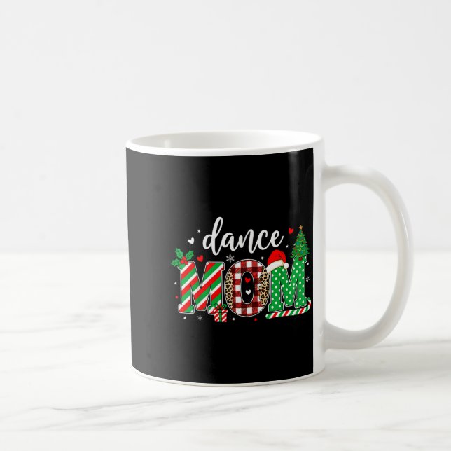 Caneca De Café Dance Mom Christmas Buffalo Plaid Leopard Santa Ha (Direita)