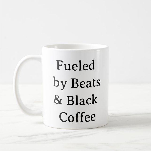 Caneca De Café Dance Mug - Alimentado por Beats e Café Negro (Esquerda)