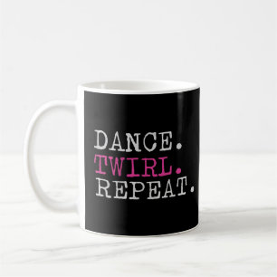 Caneca De Café Dance Twirl Repetir a ginástica de Baton Twirler