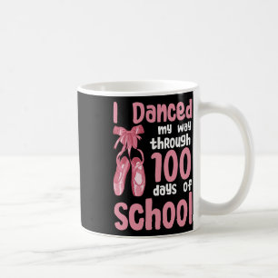 Caneca De Café Dancei Por 100 Dias De Rua De Dançarinas Escolares