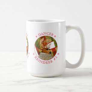 Caneca De Café DANCER REINDEER Tall White Mug