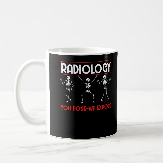 Caneca De Café Dancing Skeleton Xray Radiologist Funny Radiology (Esquerda)