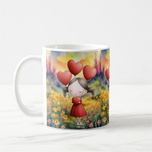 CANECA DE CAFÉ DANDO TODO O AMOR NO SEU CORAÇÃO
