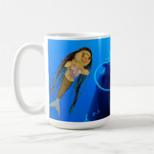 Caneca De Café Danni a Sereia debaixo d'água