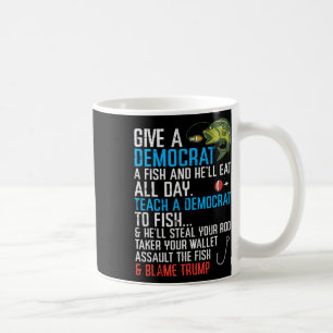 Caneca De Café Dar A Um Democrata Peixes Engraçados Homens Republ