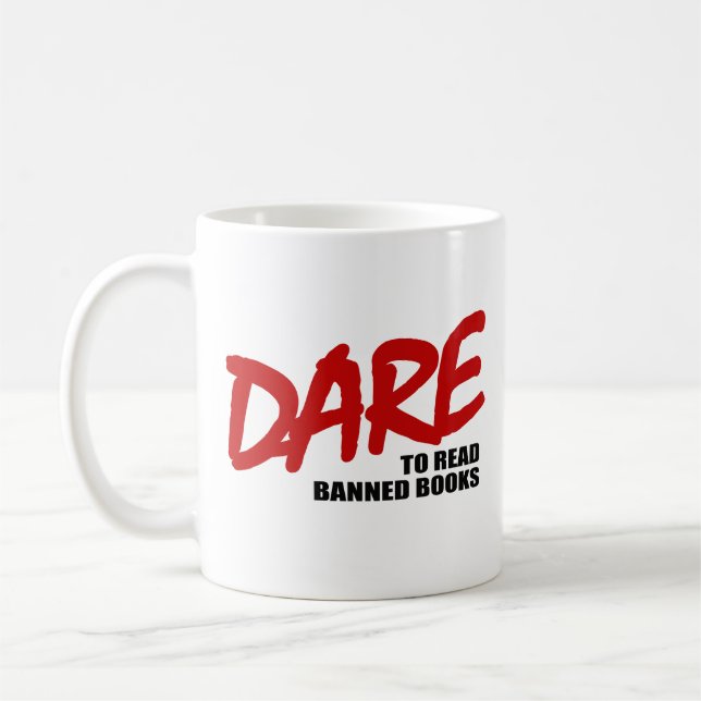 Caneca De Café DARE em ler livros proibidos (Esquerda)
