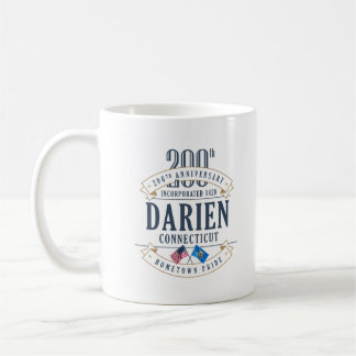 Caneca De Café Darien, 200º aniversário de Mug no Connecticut
