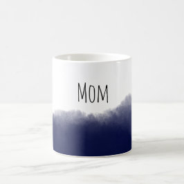 Caneca De Café Dark Navy Watercolor