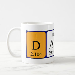Caneca De Café Darren periódica mesa name mug