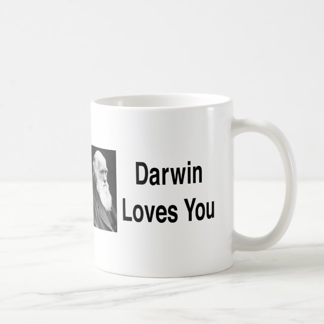 Caneca De Café Darwin ama-o 2 (Direita)