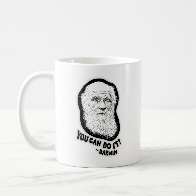 Caneca De Café Darwin - Você Pode Fazer Isso (Esquerda)