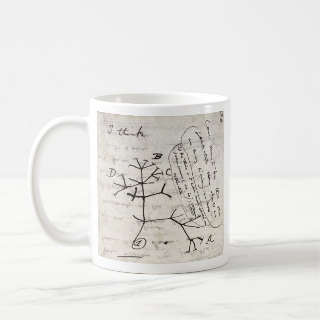 Caneca De Café darwin's notebook (Esquerda)