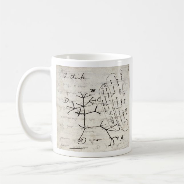 Caneca De Café darwin's notebook (Esquerda)
