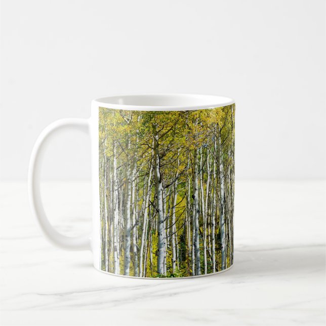 Caneca de café das árvores de Aspen (Esquerda)