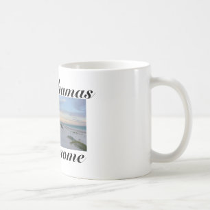 Caneca de café das citações da praia de Bahamas