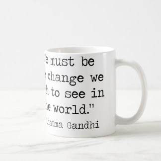 Caneca de café das citações de Gandhi