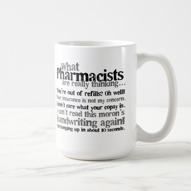 Caneca de café das citações do farmacêutico (Direita)