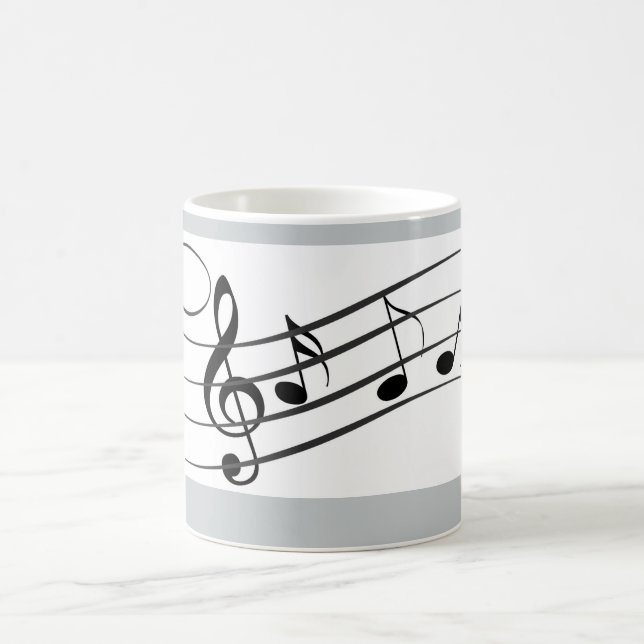 caneca de café das notas musicais (Centro)