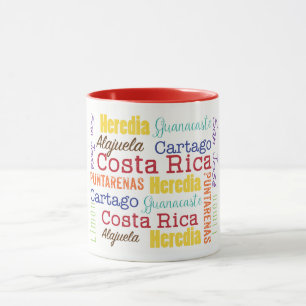 Caneca de café das províncias de Costa Rica