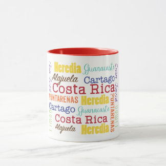 Caneca de café das províncias de Costa Rica