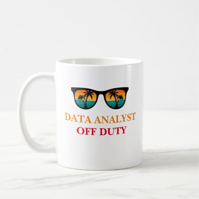 Caneca De Café Data Analyst Off Duty (Esquerda)
