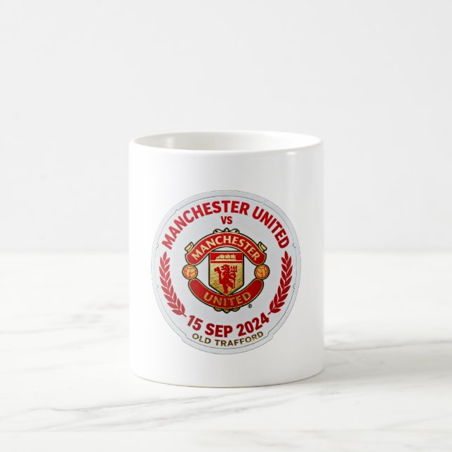 Caneca De Café Data de Partida do Manchester United Fã Comemorati (Centro)