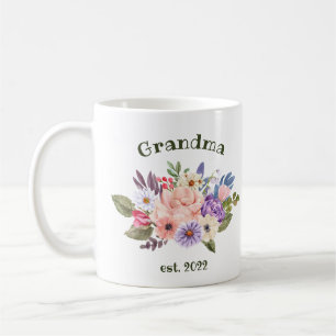 Caneca De Café Data de Vovó PERSONALIZÁVEL - Primeira Vez Vovó Co