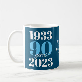 Caneca De Café Data Especial de Aniversário de 90