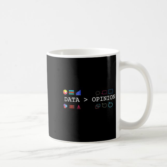 Caneca De Café Data Science And Statistics Data Is Greater Than T (Direita)