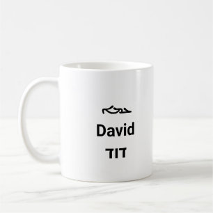 Caneca De Café David em Três Scripts