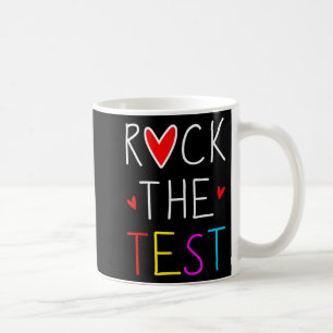 Caneca De Café Day Rock The Test Teacher Testing Day Engraçado Pr