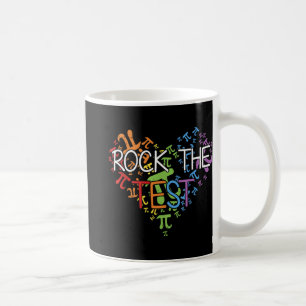 Caneca De Café Day Rock The Test Teacher Testing Day Rainbow Teat