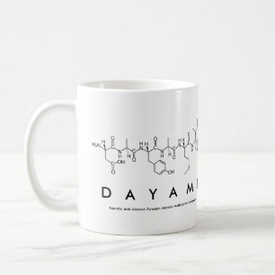 Caneca De Café Dayami peptide name mug