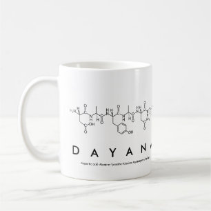 Caneca De Café Dayana peptide name mug