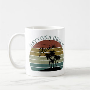Caneca De Café Daytona praia vintage sunset retro paisagem