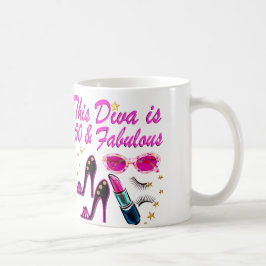 CANECA DE CAFÉ DAZZLING 50TH DIVA