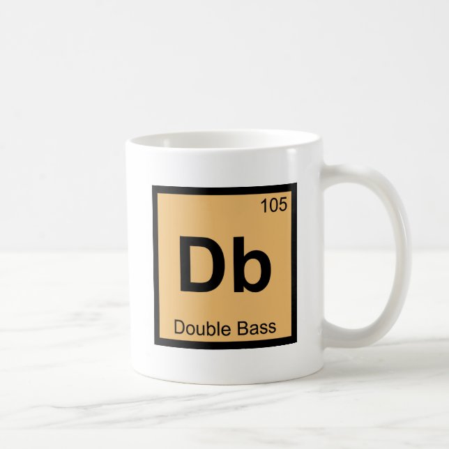 Caneca De Café Db - Símbolo de Mesa Periódica de Química de Bases (Direita)